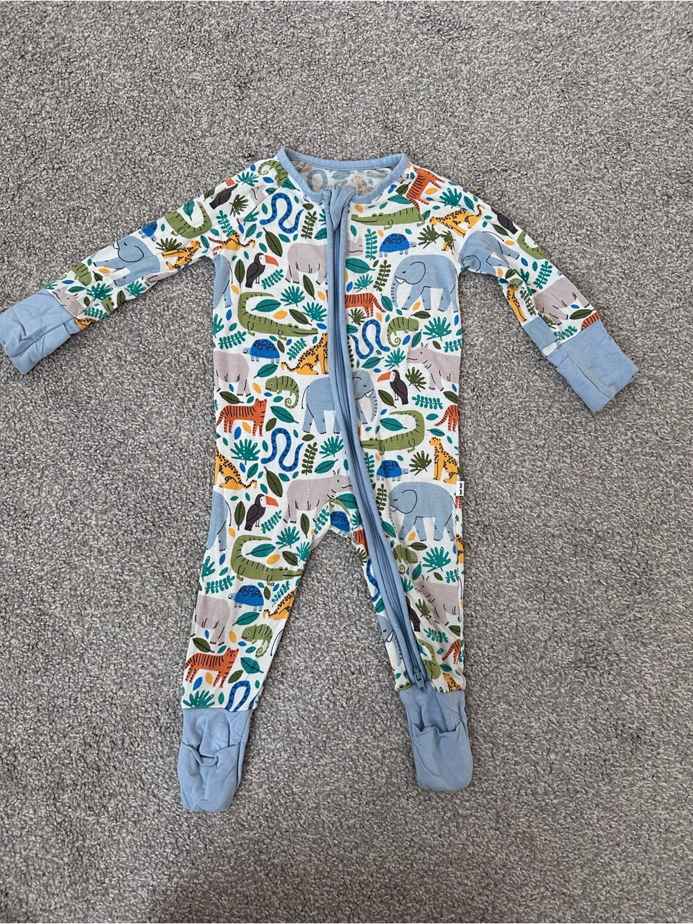 Little Sleepies Rare Jungle Print Zippy